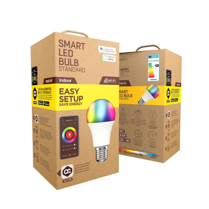 muvit iO bombilla inteligente A60 E27/8,5W/800lm RGB+BlancosD60 H110 (Tasa RAEE incluida) 4 muvit iO bombilla inteligente A60 E27/8,5W/800lm RGB+BlancosD60 H110 (Tasa RAEE incluida) 4