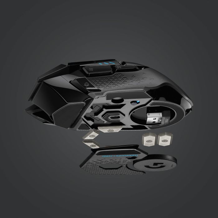 Logitech G502 LIGHTSPEED Ratón Gaming Inalámbrico, Sensor HERO 25K, RGB LIGHTSYNC, Compatible POWERPLAY, 910-005568 6 Logitech G502 LIGHTSPEED Ratón Gaming Inalámbrico, Sensor HERO 25K, RGB LIGHTSYNC, Compatible POWERPLAY, 910-005568 6