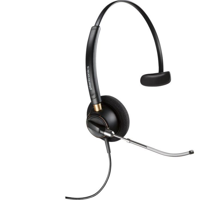 Poly HW510V Plantronics EncorePro 510 Auriculares Monoaural Diadema con Tubo de Voz para Call Center, Confort y Cancelación de Ruido