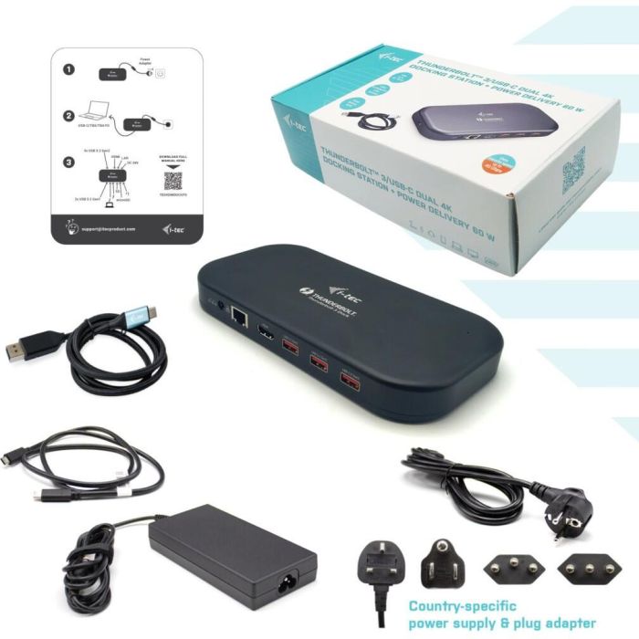 Dockstation i-Tec TB3HDMIDOCKPD Negro 3