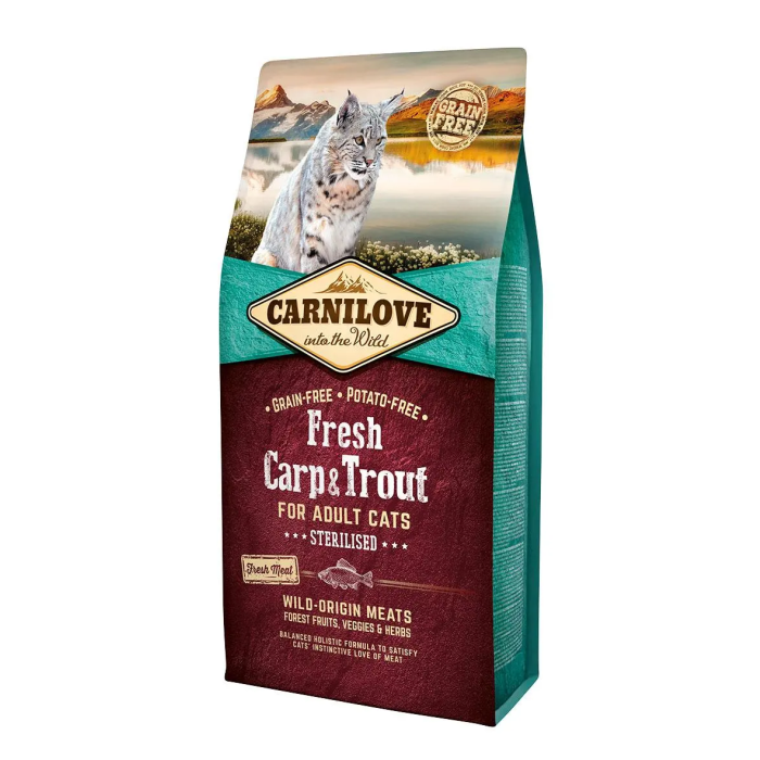 Carnilove Feline Adult Sterilised Fresh Carpa Trucha 6 kg