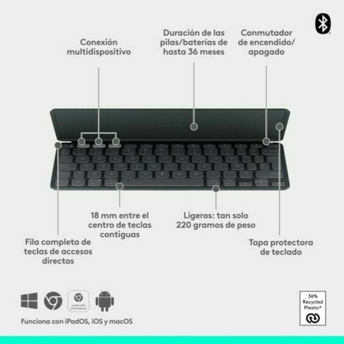 Teclado Logitech 920-012973 Grafito Español QWERTY 16 Teclado Logitech 920-012973 Grafito Español QWERTY 16