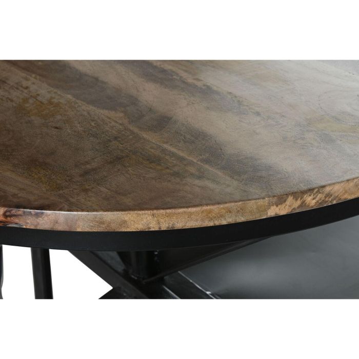 DKD Home Decor Mesa de Estilo Industrial Loft Hecha a Mano de Hierro y Madera de Mango Negro Marrón con 1 Estantería 72x110x116 cm 7 DKD Home Decor Mesa de Estilo Industrial Loft Hecha a Mano de Hierro y Madera de Mango Negro Marrón con 1 Estantería 72x110x116 cm 7