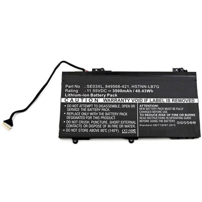 CoreParts Laptop Battery for HP 41.50Wh Li-ion 11.55V 3593mAh Black, Pavilion 14-AL000, Pavilion 14-AL001ng, Pavilion 14-AL003ng CoreParts Laptop Battery for HP 41.50Wh Li-ion 11.55V 3593mAh Black, Pavilion 14-AL000, Pavilion 14-AL001ng, Pavilion 14-AL003ng