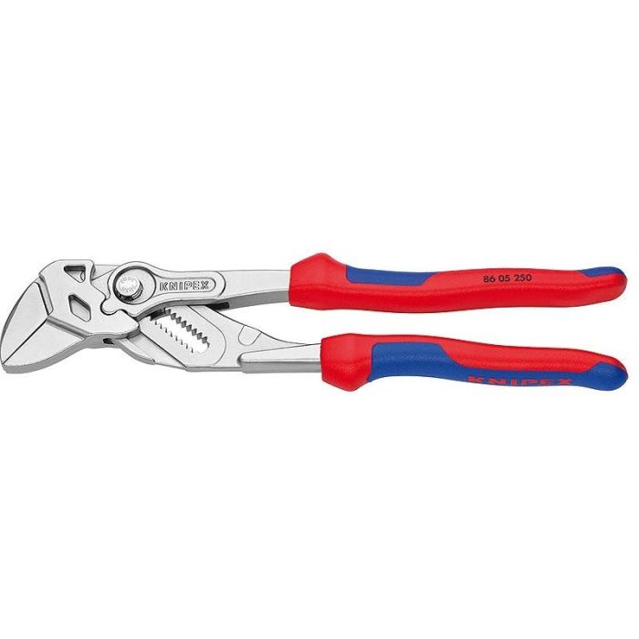 Knipex 86 05 250 Alicates universales bimateria cromados 250 mm - Acero cromo vanadio