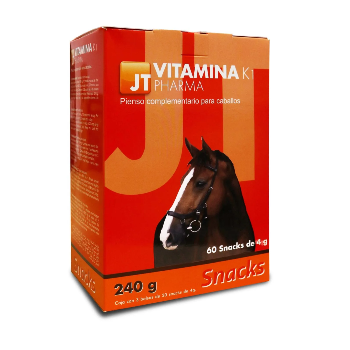 Jt- Vitamina K1 Caballos 60 Snack 4 gr Jt- Vitamina K1 Caballos 60 Snack 4 gr