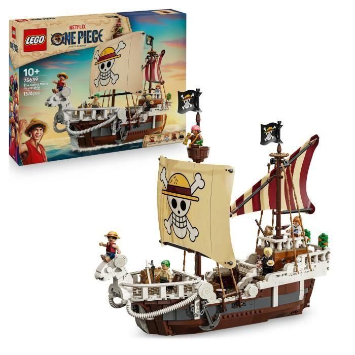 LEGO 75639 Barco Pirata One Piece Navegando Alegre - Set de Construcción para Niños de 10 Años