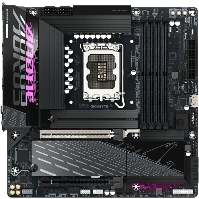 GIGABYTE B860M AORUS ELITE WIFI6E Placa Base micro ATX Intel B860 LGA 1851 DDR5 9200MHz PCIe 5.0 Wi-Fi 6E 2.5GbE LAN 1 GIGABYTE B860M AORUS ELITE WIFI6E Placa Base micro ATX Intel B860 LGA 1851 DDR5 9200MHz PCIe 5.0 Wi-Fi 6E 2.5GbE LAN 1