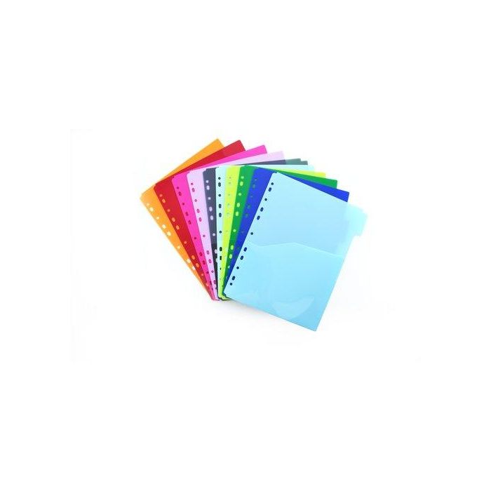 Separadores Colorline Pp Extra Fuerte Con Bolsillo A4 10 Pestañas 11 Taladros
