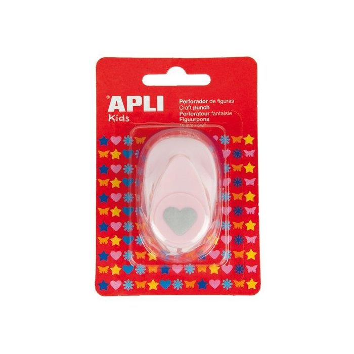 Taladro Fantasia Apli 16 Mm Corazon Rosa