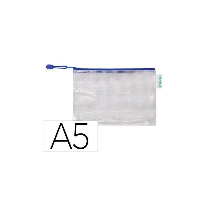Bolsa Multiusos Tarifold Pvc Din A5 Apertura Superior Con Cremallera Portaboligrafo Y Correa Azul Bolsa Multiusos Tarifold Pvc Din A5 Apertura Superior Con Cremallera Portaboligrafo Y Correa Azul