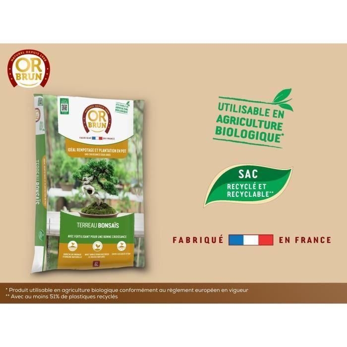 Tierra para bonsáis - BROWN GOLD - OBRTBON6U - 6L - Mejor enraizamiento 2 Tierra para bonsáis - BROWN GOLD - OBRTBON6U - 6L - Mejor enraizamiento 2