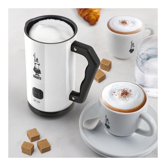 Bialetti MKF02 Espumador de Leche Automático, 150 ml, Blanco