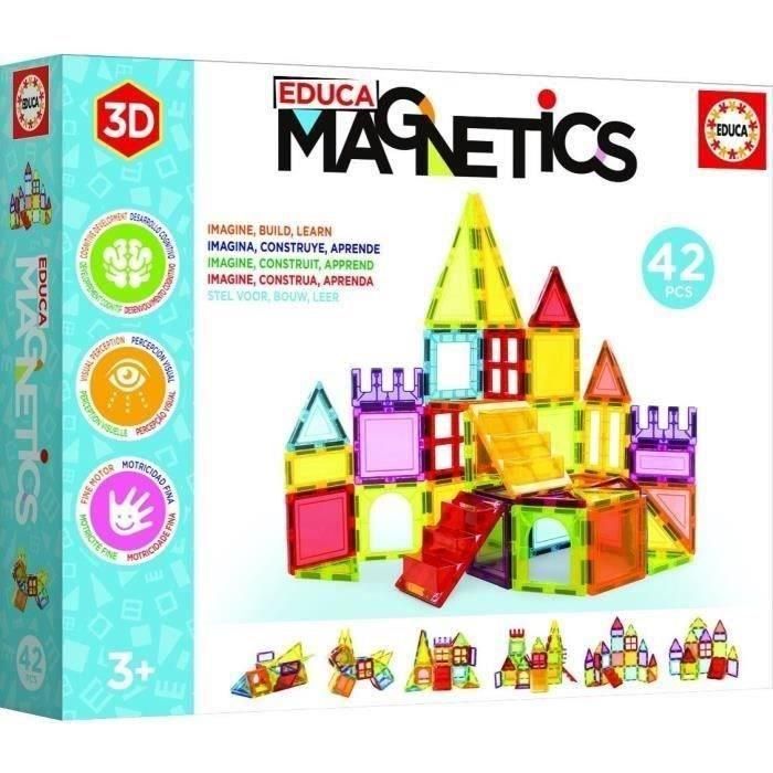 Educa EDU8412668200234 Juego de Construcción Magnético 42 Pcs