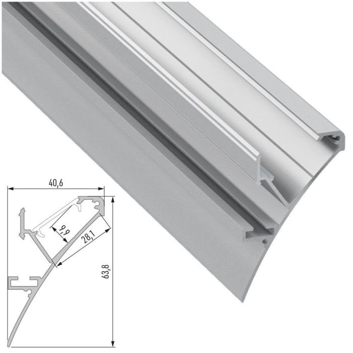 LOGI Perfil de Aluminio 2,02M 1