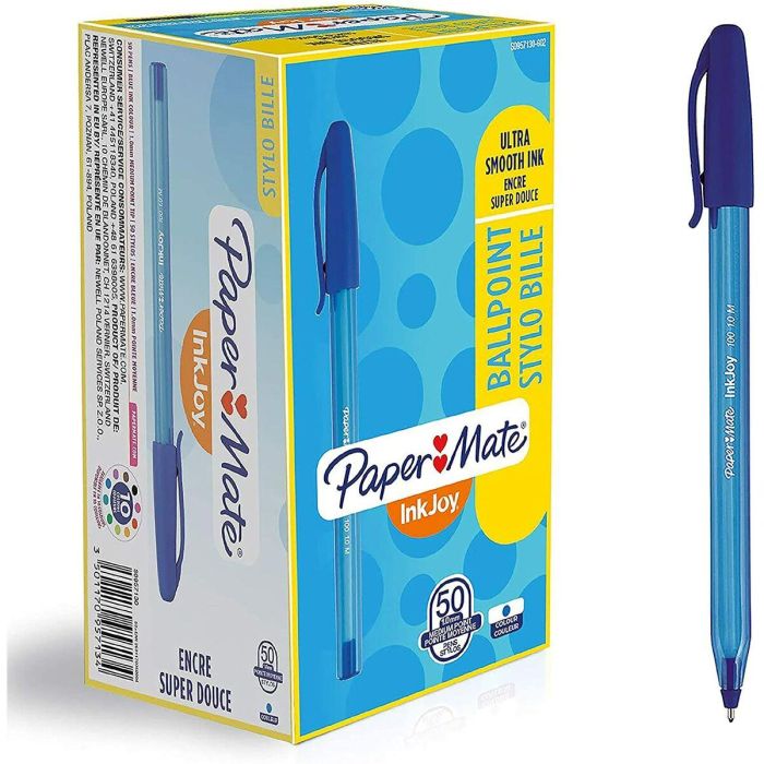 Bolígrafo Paper Mate Inkjoy 50 Piezas Azul 1 mm (20 Unidades) 2