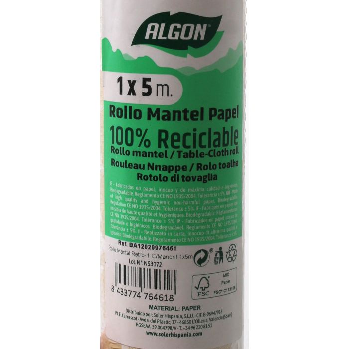 Mantel Retro Algon - Rollo 1x5 metros con mandril (16 Unidades) 5 Mantel Retro Algon - Rollo 1x5 metros con mandril (16 Unidades) 5