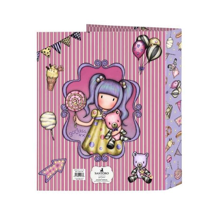 Carpeta de anillas Gorjuss First prize Lila A4 27 x 33 x 6 cm