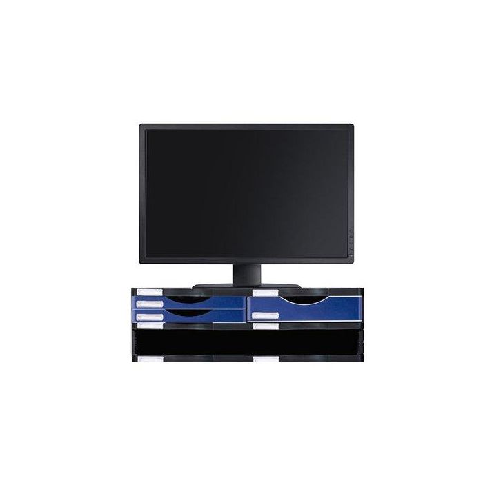 Soporte Monitor Archivo 2000 Con Cajones Azul