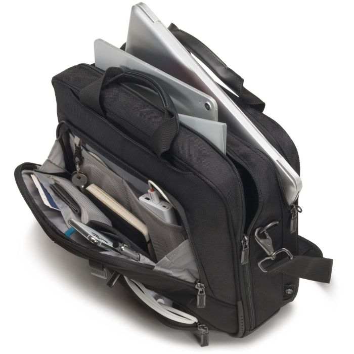 DICOTA Eco Top Traveller PRO Maletín Toploader 14.1" Negro Poliéster Reciclado, Asa, Bandolera, Compartimento Tablet y Documentos 4 DICOTA Eco Top Traveller PRO Maletín Toploader 14.1" Negro Poliéster Reciclado, Asa, Bandolera, Compartimento Tablet y Documentos 4