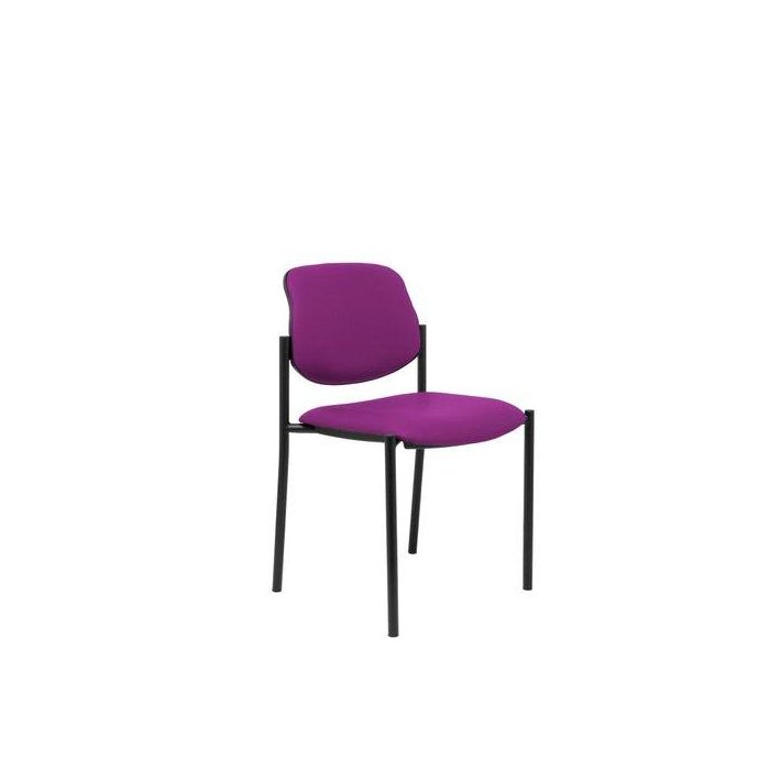 Silla Piqueras Y Crespo Villalgordo Confidente Chasis Negro Asiento Y Respaldo Tapizados Similpiel Morado