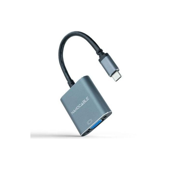 Nanocable 10.16.4101-G Conversor USB-C Macho a VGA Hembra, 10 cm, Gris Aluminio, 1920x1200p, para Macbook Pro/Chromebook Nanocable 10.16.4101-G Conversor USB-C Macho a VGA Hembra, 10 cm, Gris Aluminio, 1920x1200p, para Macbook Pro/Chromebook