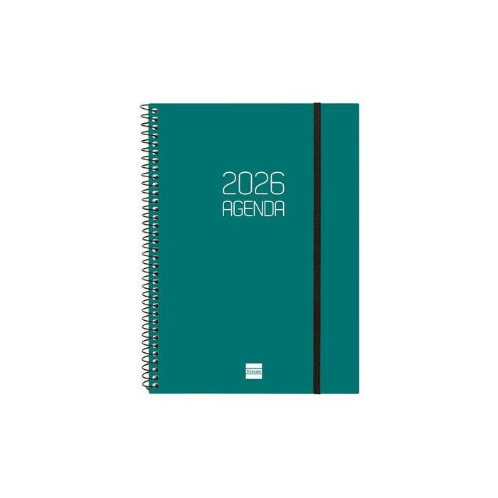 Finocam Agenda E10 742762026 2026 Semana Vista Horizontal 155x212mm Verde