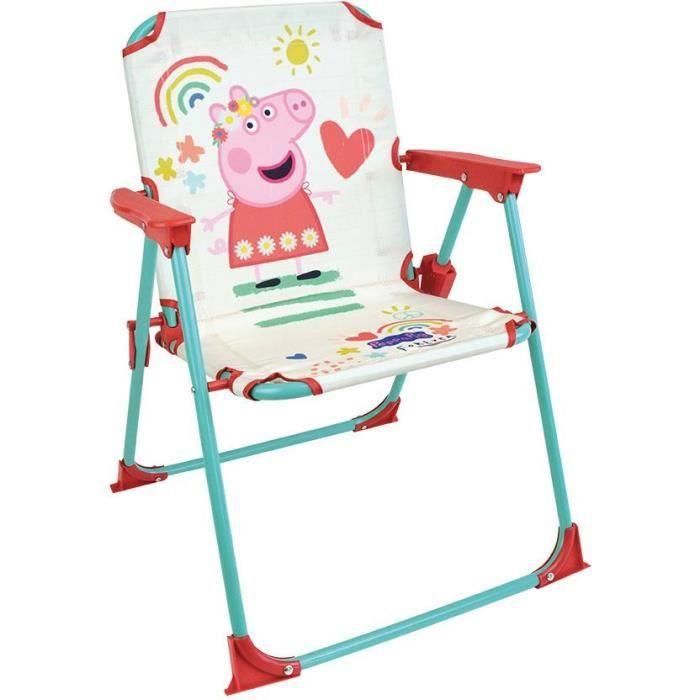 FUN HOUSE Peppa Pig Muebles de jardín - 1 mesa H.46xø46cm, 2 sillas H.53xW.38.5xD.37.5 cm y 1 sombrilla H.125 x ø100 cm - Para niños 1 FUN HOUSE Peppa Pig Muebles de jardín - 1 mesa H.46xø46cm, 2 sillas H.53xW.38.5xD.37.5 cm y 1 sombrilla H.125 x ø100 cm - Para niños 1