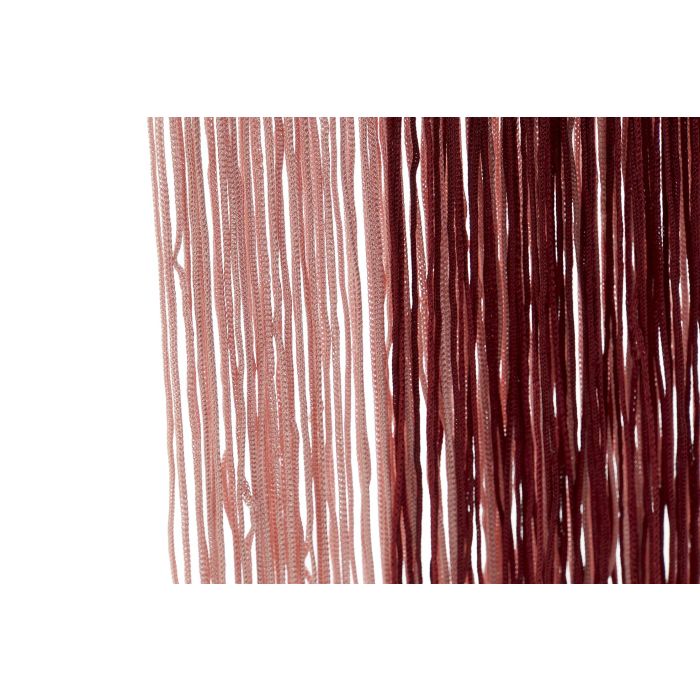 Espejo Colgante DKD Home Decor Burdeos Rosa claro Flecos 33,5 x 1 x 54 cm (2 Unidades) (2 Piezas) 1