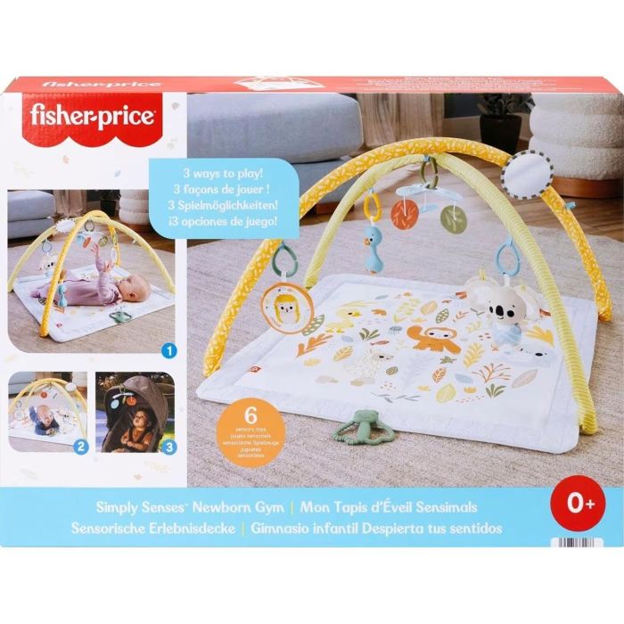 Fisher-Price Gimnasio Despierta Tus Sentidos para Bebés con 6 Juguetes Colgantes y Móvil de Alto Contraste 3