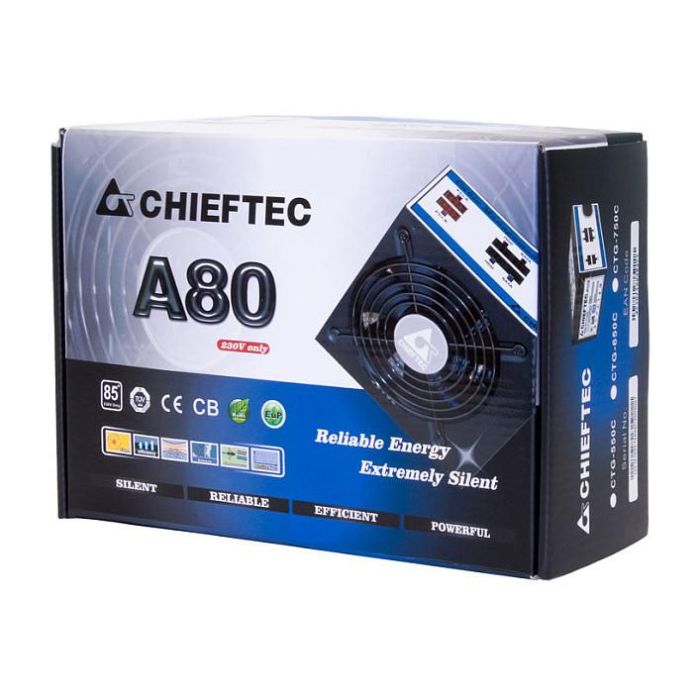 Chieftec CTG-550C Fuente de Alimentación 550W 80 PLUS