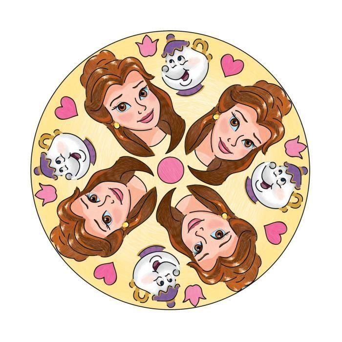 Ravensburger 4005556238477 Mandala Midi Princesas Disney - Para niños a partir de 6 años 1