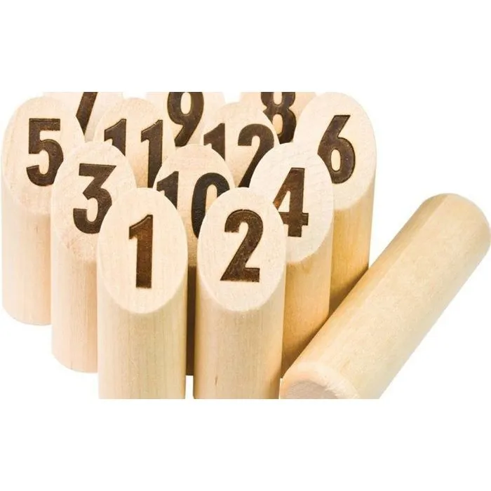 Tactic Mölkky Bowling Versión Estándar Juego - Sé el primero en alcanzar 50 puntos - A partir de 6 años