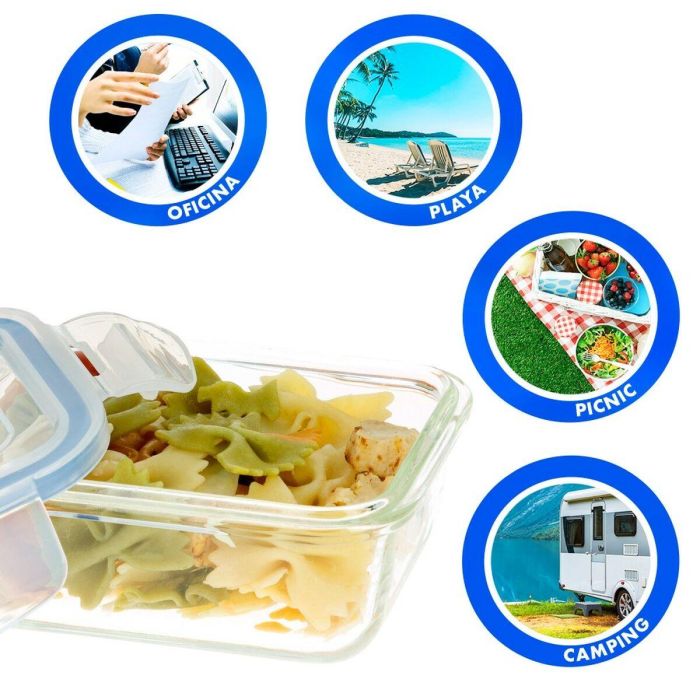 Set de Recipientes de Cocina Herméticos Apilables Max Home 6 Unidades 23 x 7,5 x 17,5 cm 4 Set de Recipientes de Cocina Herméticos Apilables Max Home 6 Unidades 23 x 7,5 x 17,5 cm 4