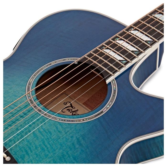 Guitarra Acústica Thinline 178 A/E Cutaway - Blue Flamme Takamine 8