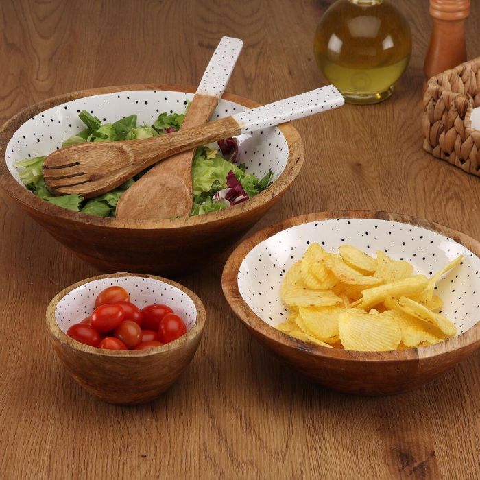 Set de Utensilios para Cocina Versa Speckle Madera de mango 6 x 1 x 30 cm 1 Set de Utensilios para Cocina Versa Speckle Madera de mango 6 x 1 x 30 cm 1