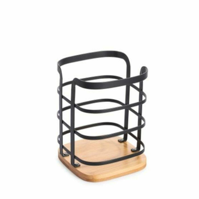 Cubertero Basicos DKD Home Decor Negro Natural 12 x 14.5 x 12 cm