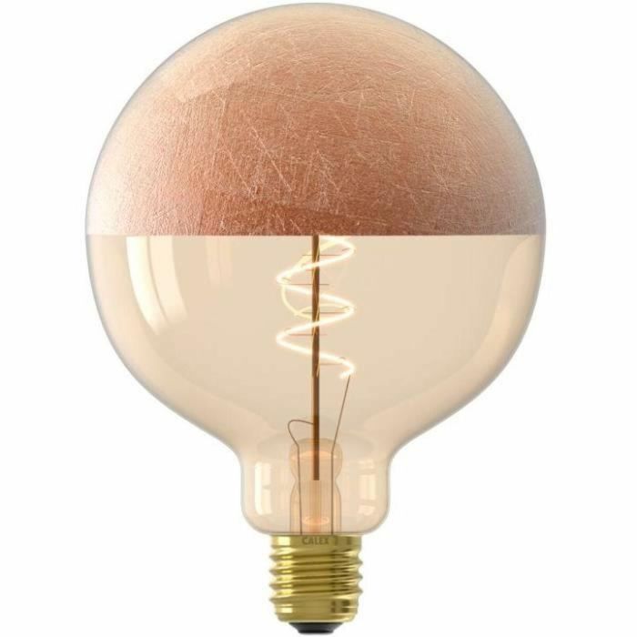 Bombilla LED E27 - CALEX - ESPECIALES XXL G125 - Filamento espiral simple - 4 W - 120 lm - 1800 K - Cobre