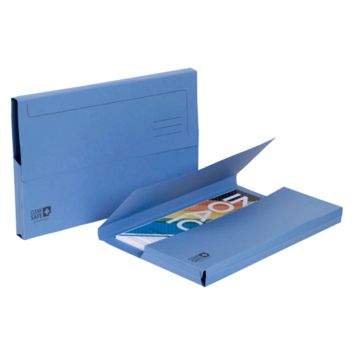 Exacompta Subcarpetas Clean Safe Pocket Horizontal DIN A4 con 2 Solapas, Cartulina Azul 400gr, Paquete de 5 3 Exacompta Subcarpetas Clean Safe Pocket Horizontal DIN A4 con 2 Solapas, Cartulina Azul 400gr, Paquete de 5 3