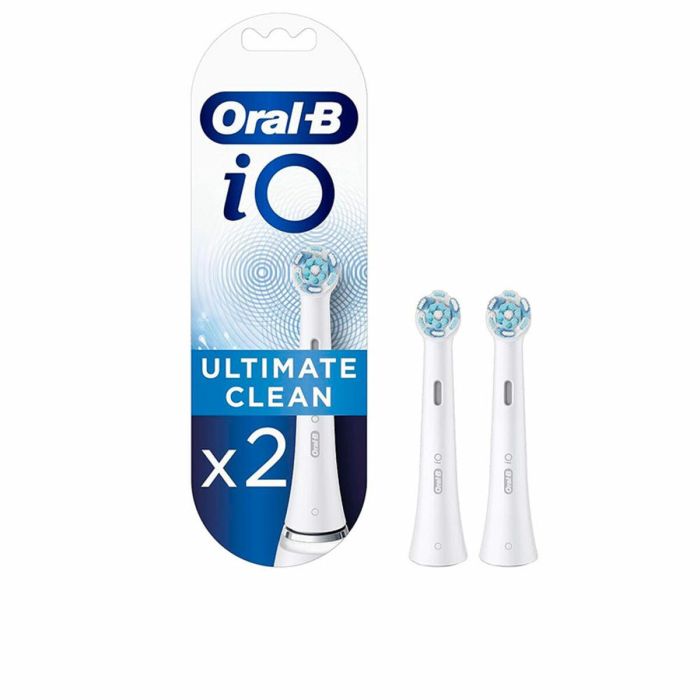 Oral-B Cabezales Ultimate Clean para Cepillo Eléctrico iO - Elimina 100% más Placa - Repuesto 2 Unidades