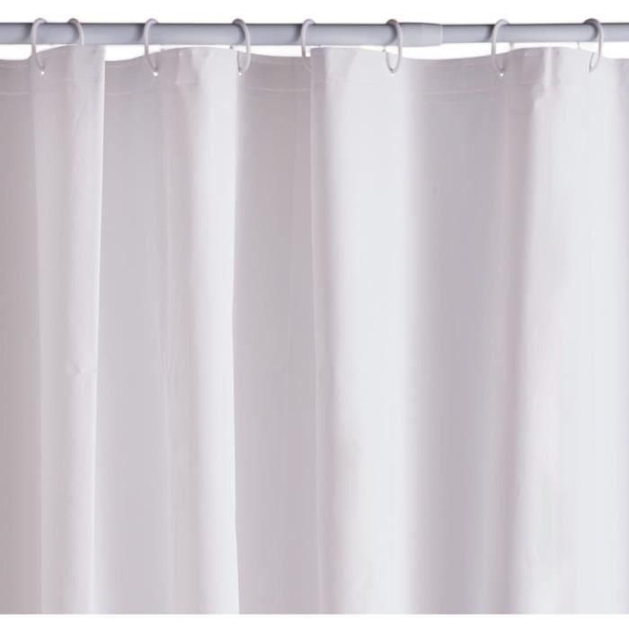 Cortina de ducha Waffle - Blanca - PEVA - 180 x 200 cm - 12 ganchos - UTILITY - TODAY Cortina de ducha Waffle - Blanca - PEVA - 180 x 200 cm - 12 ganchos - UTILITY - TODAY