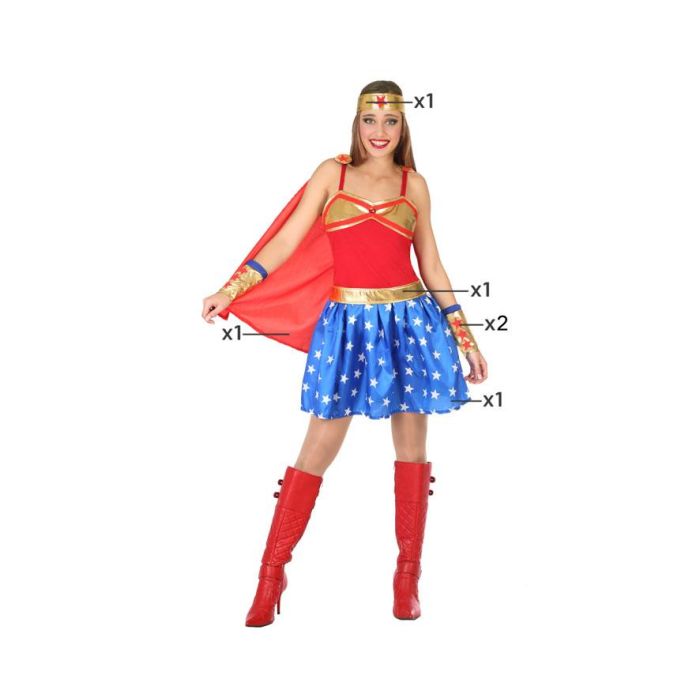 Disfraz Heroe Comic Mujer Adulto Heroína M-L 0 Disfraz Heroe Comic Mujer Adulto Heroína M-L 0