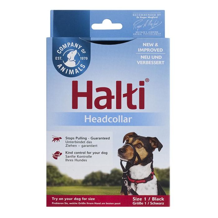 Halti Head Collar Bozal Negro Talla 1 para Perro 1