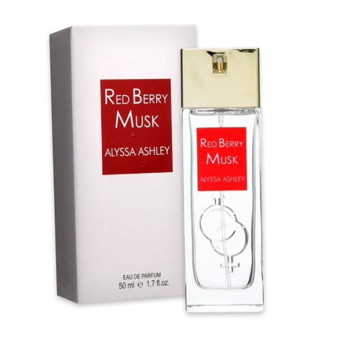 Alyssa Ashley Red Berry Musk Eau de Parfum para Mujer 50 mL - Aroma Floral Frutal Amaderado con Bayas, Almizcle y Vainilla