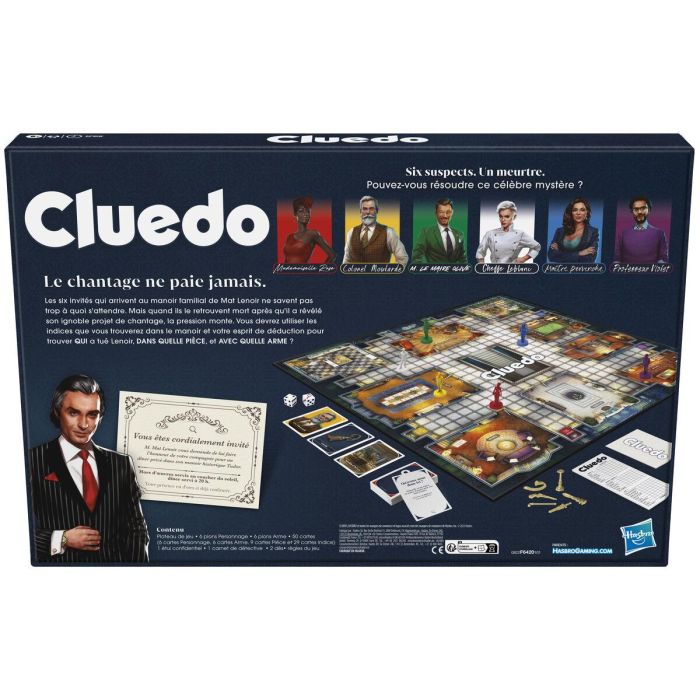 Hasbro Gaming Cluedo Classic Refresh Juego de mesa de reflexión y estrategia nueva versión 8 años HAS5010994207205 9 Hasbro Gaming Cluedo Classic Refresh Juego de mesa de reflexión y estrategia nueva versión 8 años HAS5010994207205 9