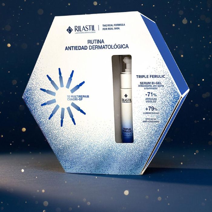 Rilastil Estuche Antiedad Triple Ferulic con Súper Óxido Dismutasa, Péptidos y Ácido Ferúlico, 2 Piezas 1