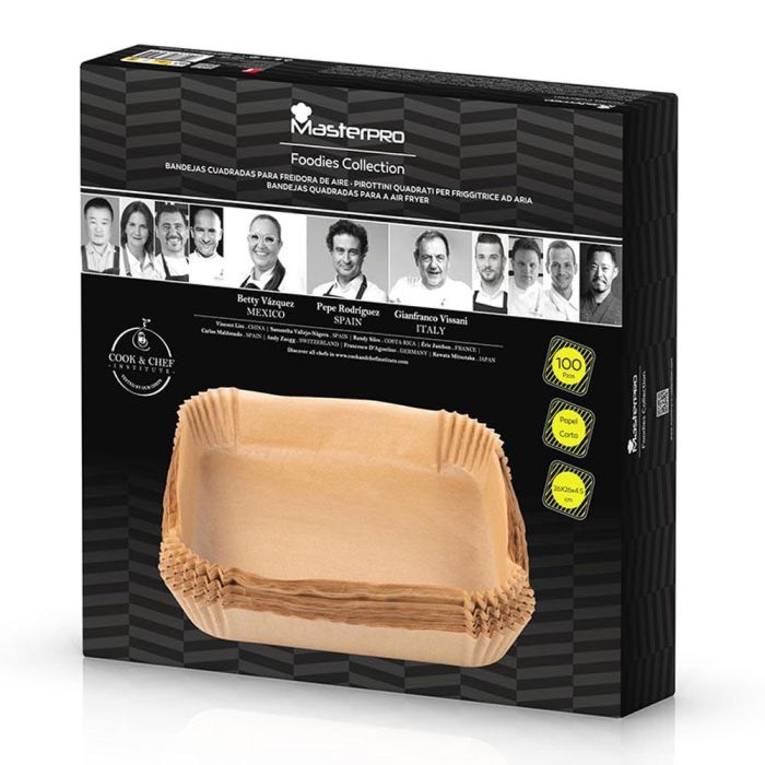 Masterpro Bandeja de papel para freidora de aire 26x26x4,5 cm marrón 100 unid. Bgmp-7606 1 Masterpro Bandeja de papel para freidora de aire 26x26x4,5 cm marrón 100 unid. Bgmp-7606 1