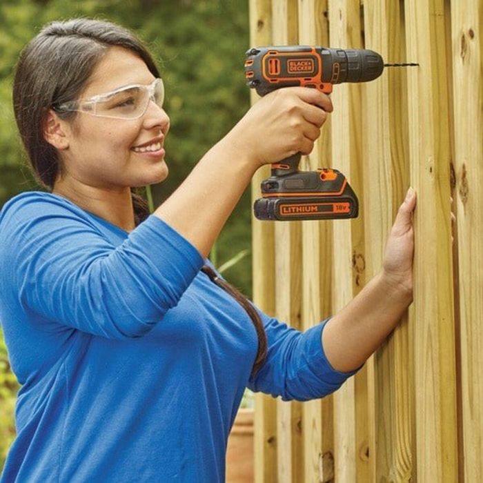 Black & Decker BDCDC18BAFC Taladro Atornillador Inalámbrico 18V Li-Ion 2 Baterías, 80 Accesorios, Vel. Variable, 10 Pos. Torque 6
