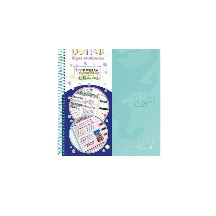 Bloc Oxford School Eu.Book Touch Micro.Tapa Extra A4+ 80H Dots 90G Ice Mint (Set de 5)