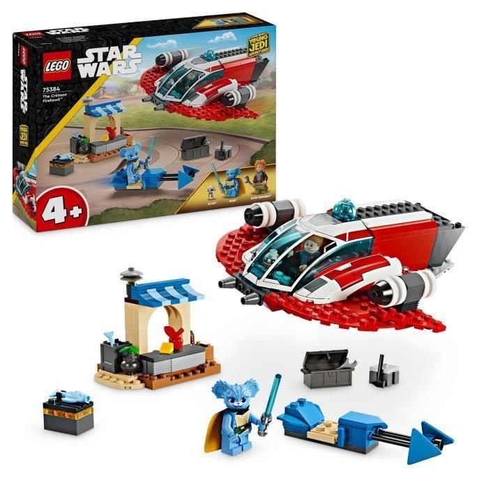 LEGO 75384 Star Wars El Halcón de Fuego Carmesí, Juguete de Construcción con Moto Speeder y Minifiguras